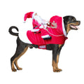 Santa Dog Costume, Dog Christmas Outfit, Riding Pet Costume, Size M