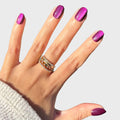 Olive & June Instant Mani Press-On Nails, HZ Velvet, Short, Round | Salon-quality glue-on manicure kit; 42 non-toxic fake nails in 21 sizes, recycled materials, realistic look, lasts 14 days