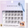 KISS Falscara DIY Eyelash Extension Lengthening Wisps - Featherlight Synthetic Reusable Artificial Eyelashes Multipack of 24 Mini Lash Clusters for that Authentic Eyelash Extension Look
