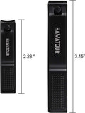 HAWATOUR Nail Clippers Set, Ultra Sharp Sturdy Fingernail and Toenail Clipper Cutters with Visibly Tin Case, Black