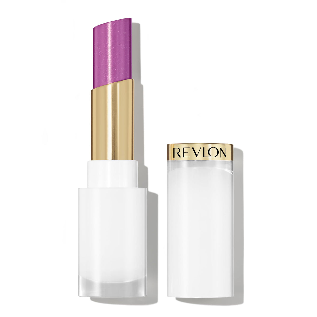 REVLON Super Lustrous Glass Shine Balm, Sheer Glossy Tinted Lip Balm, Hydrating Formula with Hyaluronic Acid, Aloe & Rose Quartz, 004 Nude Illuminator, 0.11 oz