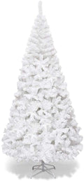 Goplus 6ft Sliver Artificial Christmas Tree with Electroplated Technolog