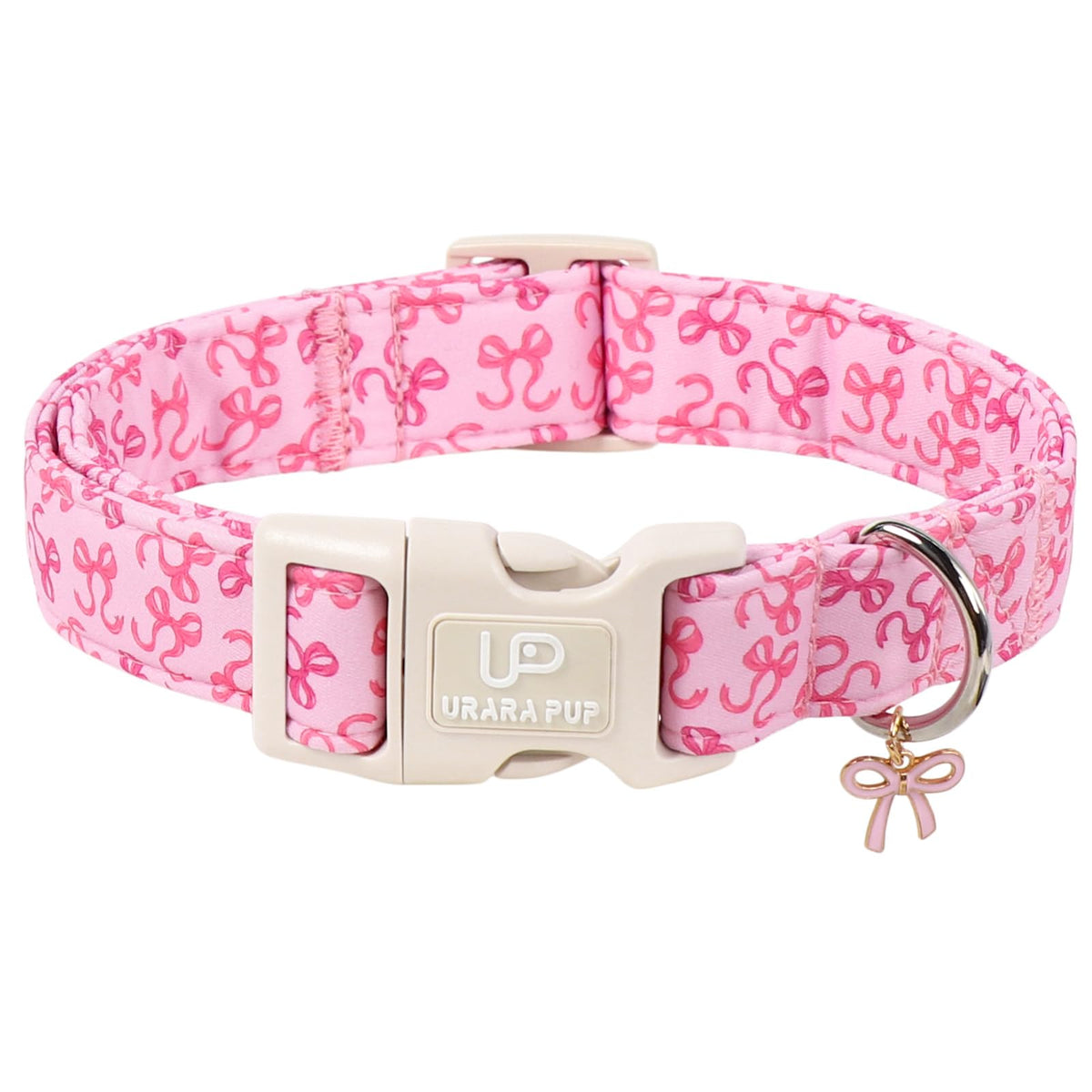 Fall Plaid Dog Collar with Maple Leaf Charm – Adjustable Autumn Checkered Dog Collar for Small Medium Large Dogs, Soft Cotton Puppy Collars with Quick Release Buckle and Metal D-Ring
