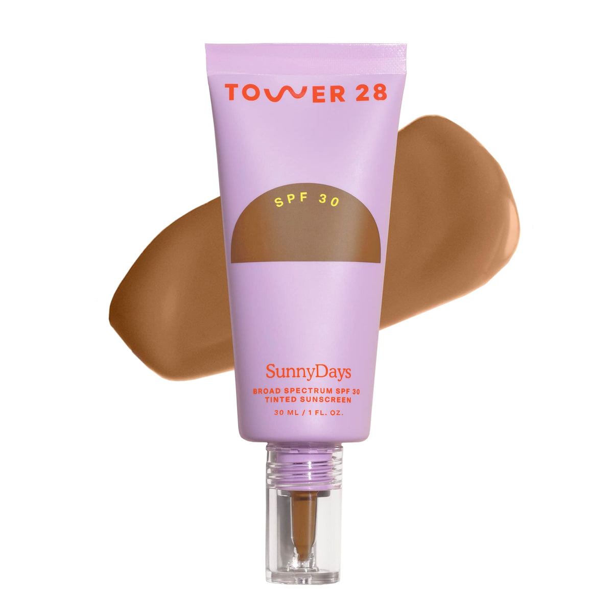 Tower 28 SunnyDays SPF 30 Tinted Moisturizer - 2-in-1 Buildable Coverage Foundation + Mineral Sunscreen for Face - Zinc Oxide, Aloe & Prickly Pear for Sensitive Skin - 15 Light/Warm (1 oz)