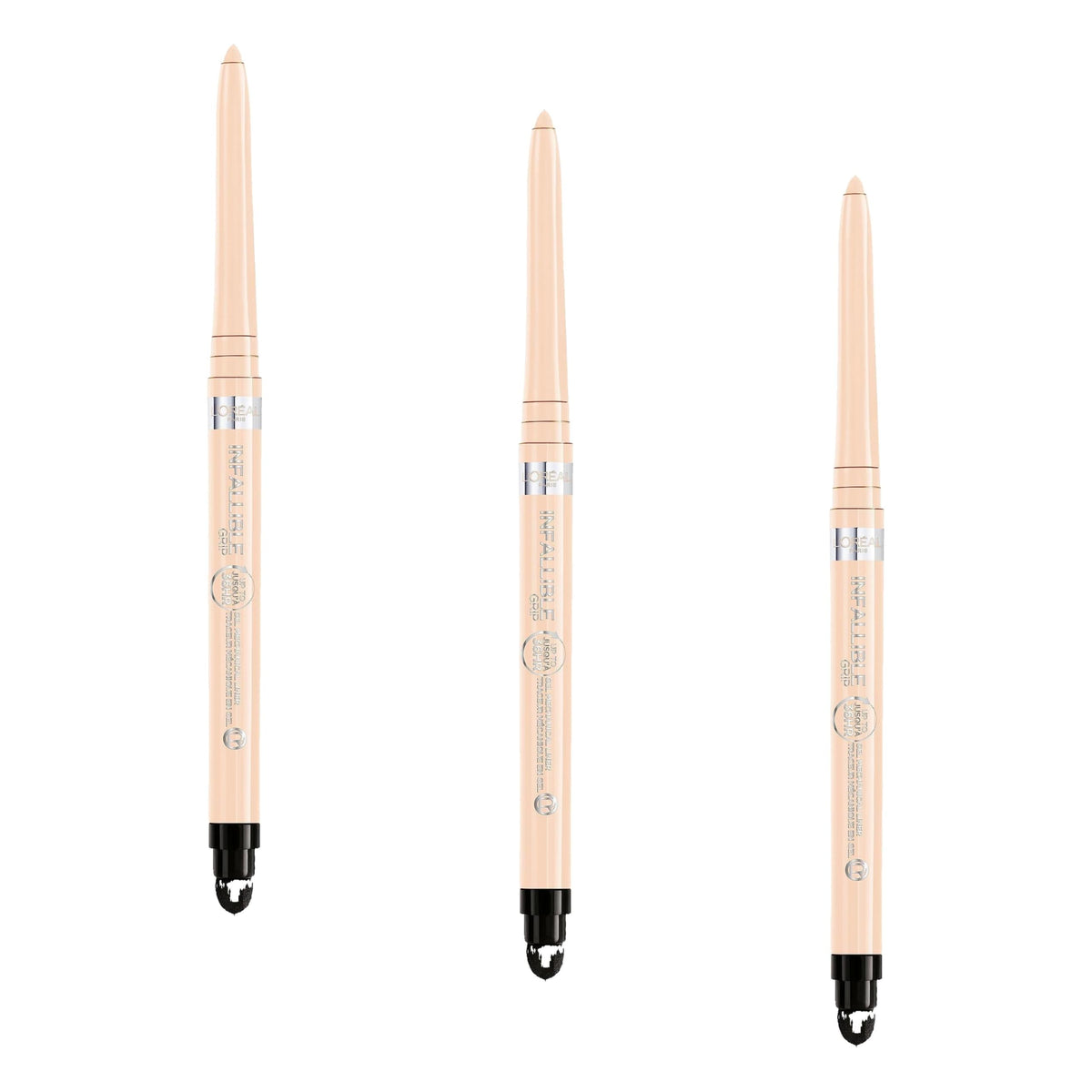 L'Oreal Paris Infallible Grip Mechanical Gel Eyeliner Pencil, Smudge-Resistant, Waterproof Eye Makeup with Up to 36HR Wear, Intense Black, 0.01 Oz
