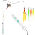 TBTeek Cat Toys, Rechargeable, 3 Light Modes & 5 Fun Patterns, Portable Interactive Kitten Pet Dog Cat Mouse Toy for Fun Chase Play Exercise