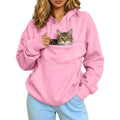 Pet Pouch Hoodie Cat Carrier Hoodies Dog Sweatshirts With Zipper Pockets