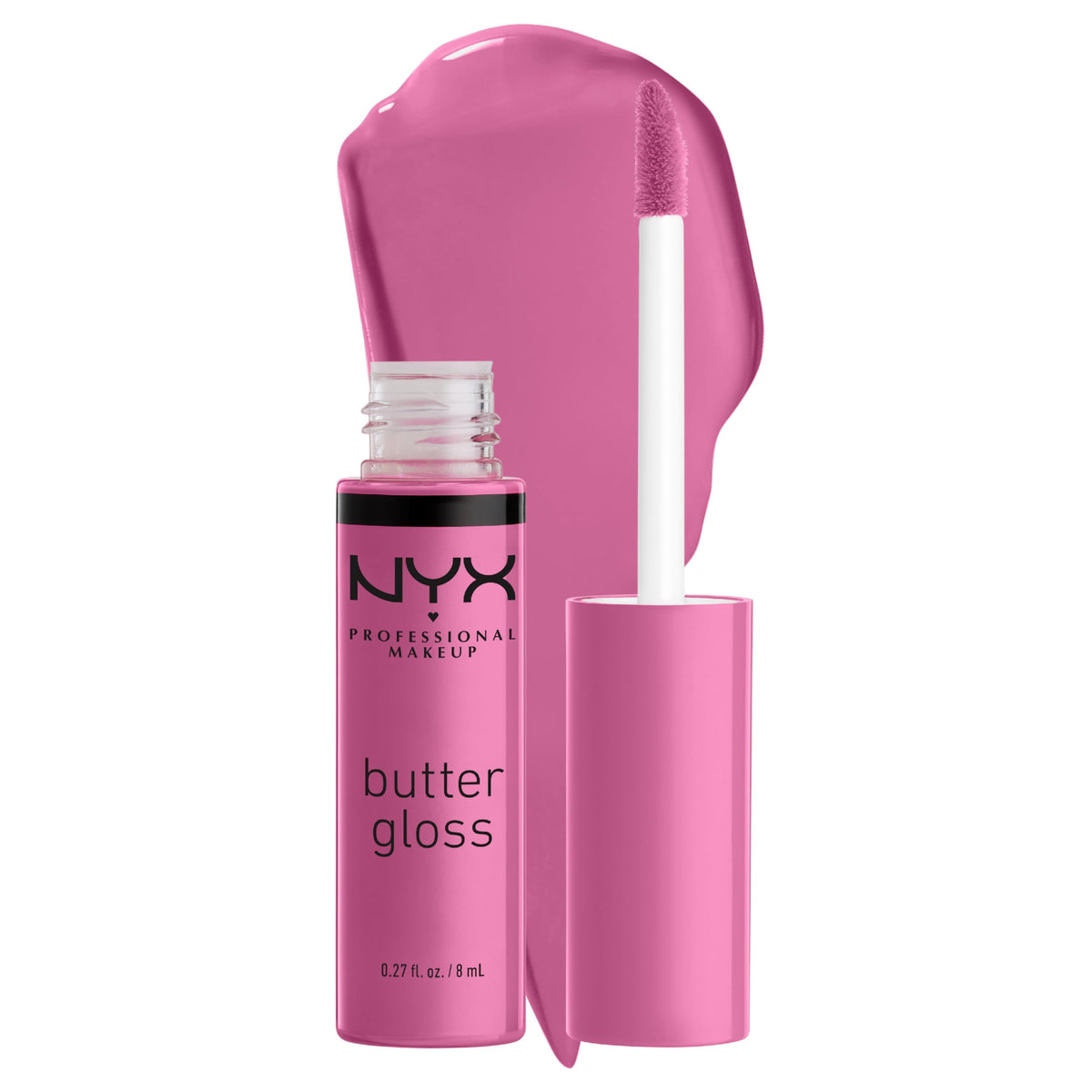 NYX PROFESSIONAL MAKEUP Butter Gloss, Non-Sticky Lip Gloss - Sugar Glass (Clear), Pack Of 3
