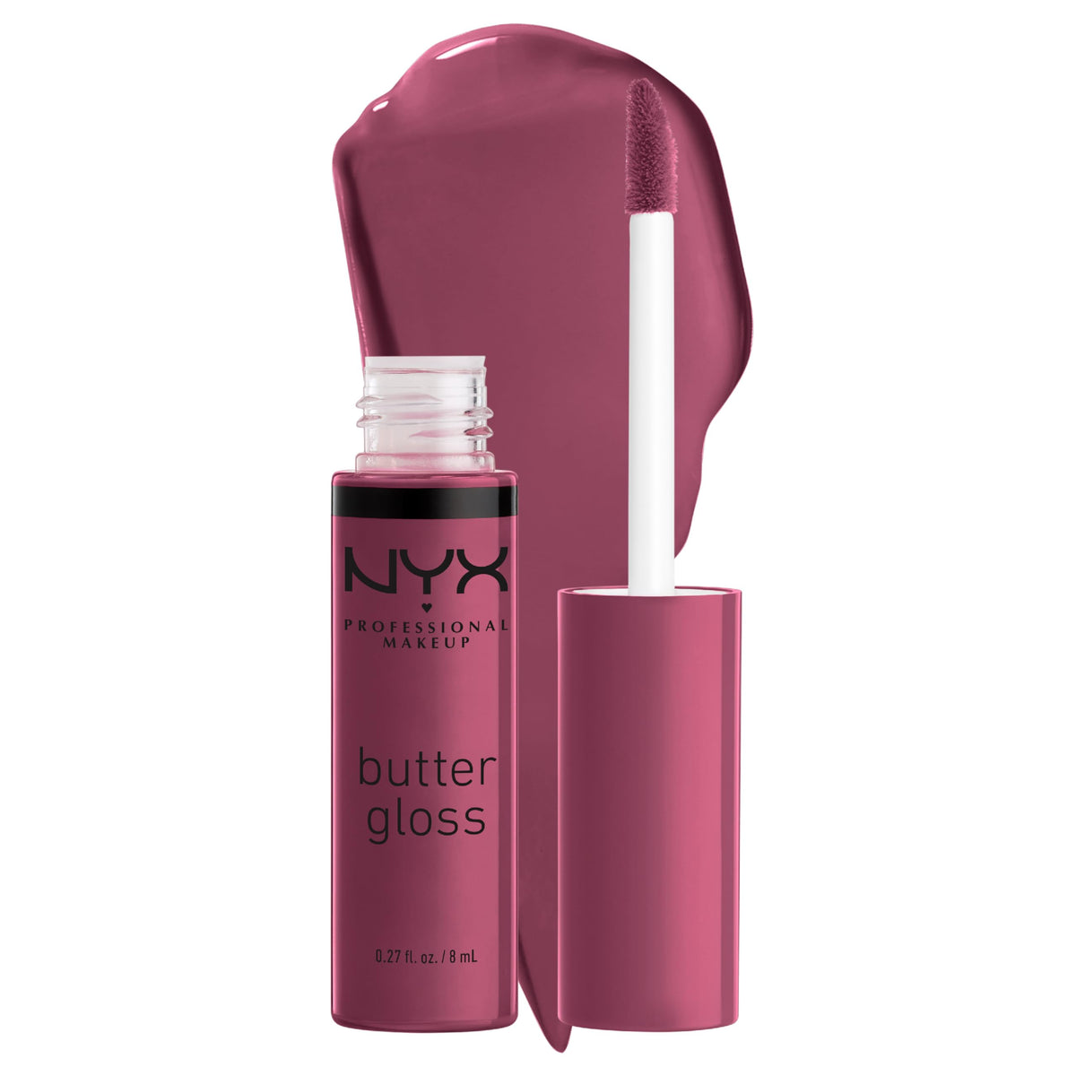 NYX PROFESSIONAL MAKEUP Butter Gloss, Non-Sticky Lip Gloss - Sugar Glass (Clear), Pack Of 3