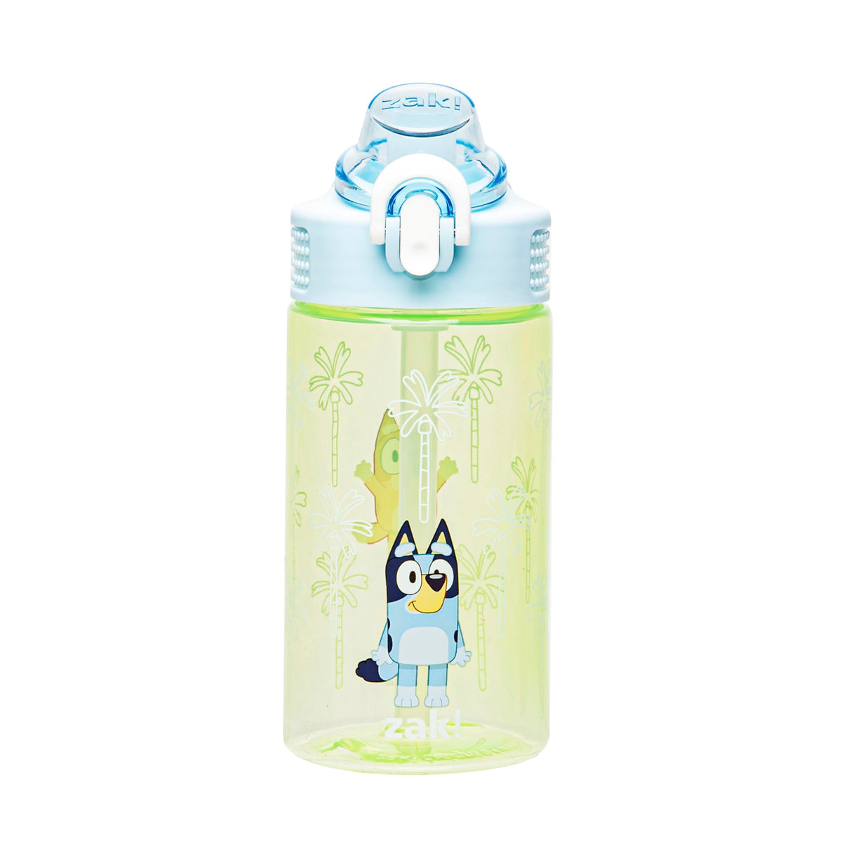 Zak Designs Sanrio Hello Kitty Sage 16oz Leak-Proof Straw Kids Water Bottle | BPA Free, Durable Plastic, Cupholder Friendly, Dishwasher Safe, Easy to Clean, Lid Lock, Handle, For School, Home, Travel