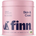 Finn Skin & Coat Salmon Oil Chews for Dogs | Omega-3 EPA & DHA | 90 Ct | Biotin, Zinc & B-Vitamins | Wild Alaskan Sourced | NASC Certified | Vet-Formulated | Healthy Skin & Coat