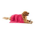 Bone Dry Pet Grooming Towel Collection Absorbent Microfiber X-Large, 41x23.5", Embroidered Gray