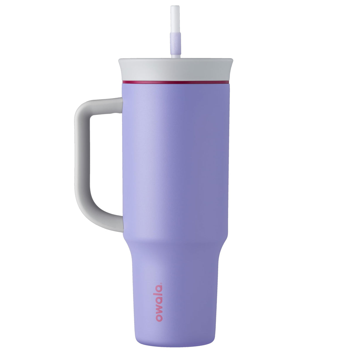Owala FreeSip Tumbler Insulated Stainless Steel Water Bottle with Built-in Straw and Side Handle, For Travel, Work, School, and Sports, 40oz, BPA Free, Leak Proof, Strawberry Fields