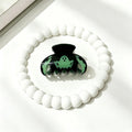 Halloween Ghost Hair Clips Luminous Ghost Hair Claw Clip Dark Style Bat Wing Hair Clip Glossy Acrylic Small Jaw Hair Clips Non Slip Strong Hold Hair Catch Barrette Hair Accessories for Women 1PC
