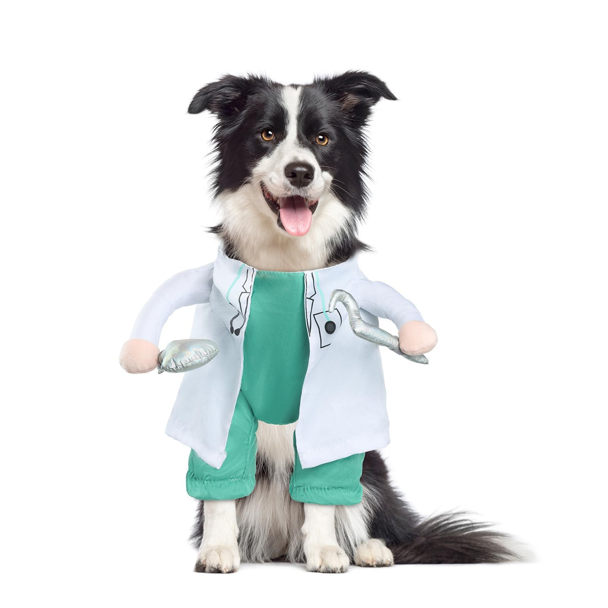 NACOCO Halloween Dog Doctor Costume - Pet Dentist Clothes Cat Funny Uniform Green Outfit Apparel Adjustable for Small Medium and Large Dogs(Green Dentist, S)