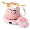 Coffee Mug Warmer & You are Awesome Mug Set, Electric Cup Warmer for Desk