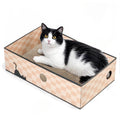 Conlun Cat Scratcher Box, Cardboard Pad, Bed for Indoor Cats, White