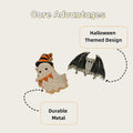 2 Pcs Halloween Ghost Bat Hair Claw Clips for Women Cosplay