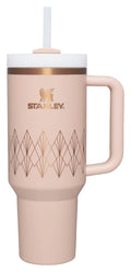 STANLEY Quencher H2.0 Tumbler with Handle and Straw 40 oz Flowstate 3-Position Lid Cup Holder Compatible for Travel Insulated Stainless Steel Cup BPA-Free Rose Quartz 2.0