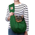 Tomkas Small Dog Sling Carrier - Classic Pocket & Classic Strap - Wrap Carrier - for 3-10 lbs Pets(Black)
