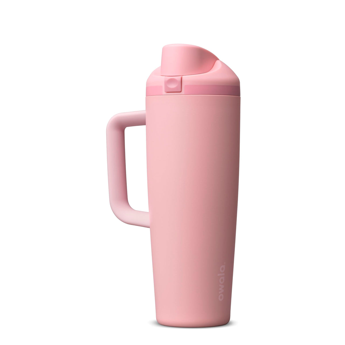 Owala FreeSip Tumbler Insulated Stainless Steel Water Bottle with Built-in Straw and Side Handle, For Travel, Work, School, and Sports, 40oz, BPA Free, Leak Proof, Strawberry Fields