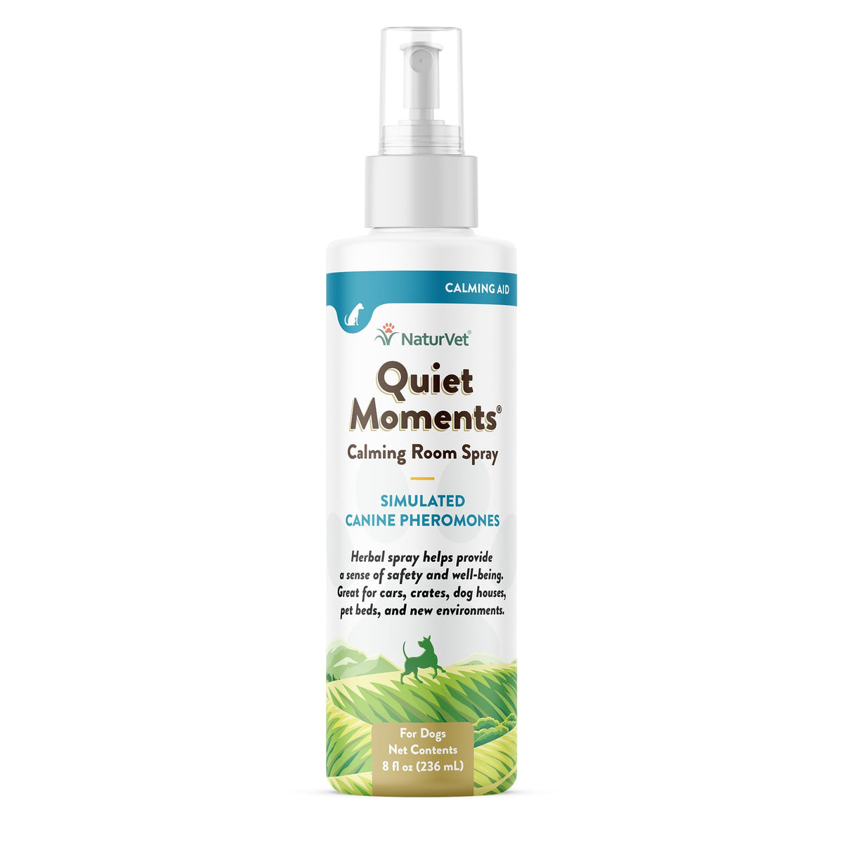 NaturVet Quiet Moments Calming Dog Supplement, Dog Soft Chews with Melatonin to Help Reduce Stress from Storms, the Vet, Fireworks, and Travel, Bacon and Chicken Flavored Pet Supplement, 70 Count Jar