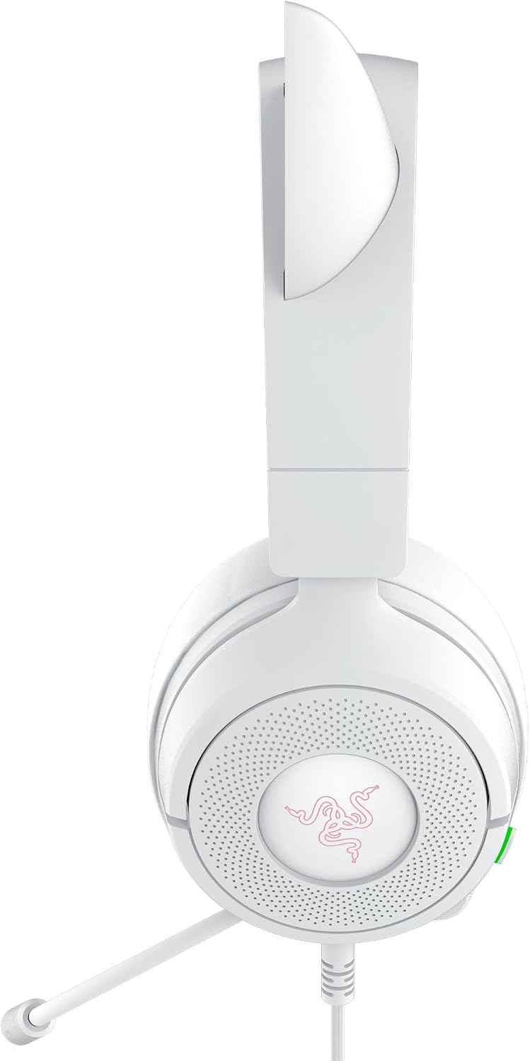 Razer Kraken Kitty V3 X Wired Gaming Headset, Kitty Ears, White
