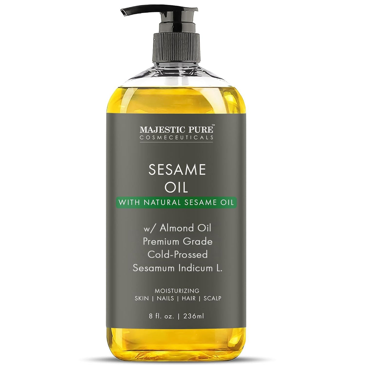Majestic Pure Firming Body Massage Oil- Helps Smooth the Appearance of Cellulite & Improve Skin Texture- Natural Oils with Collagen- Refreshing Aromatherapy Body Oil for Legs & Full Body - 8 fl oz