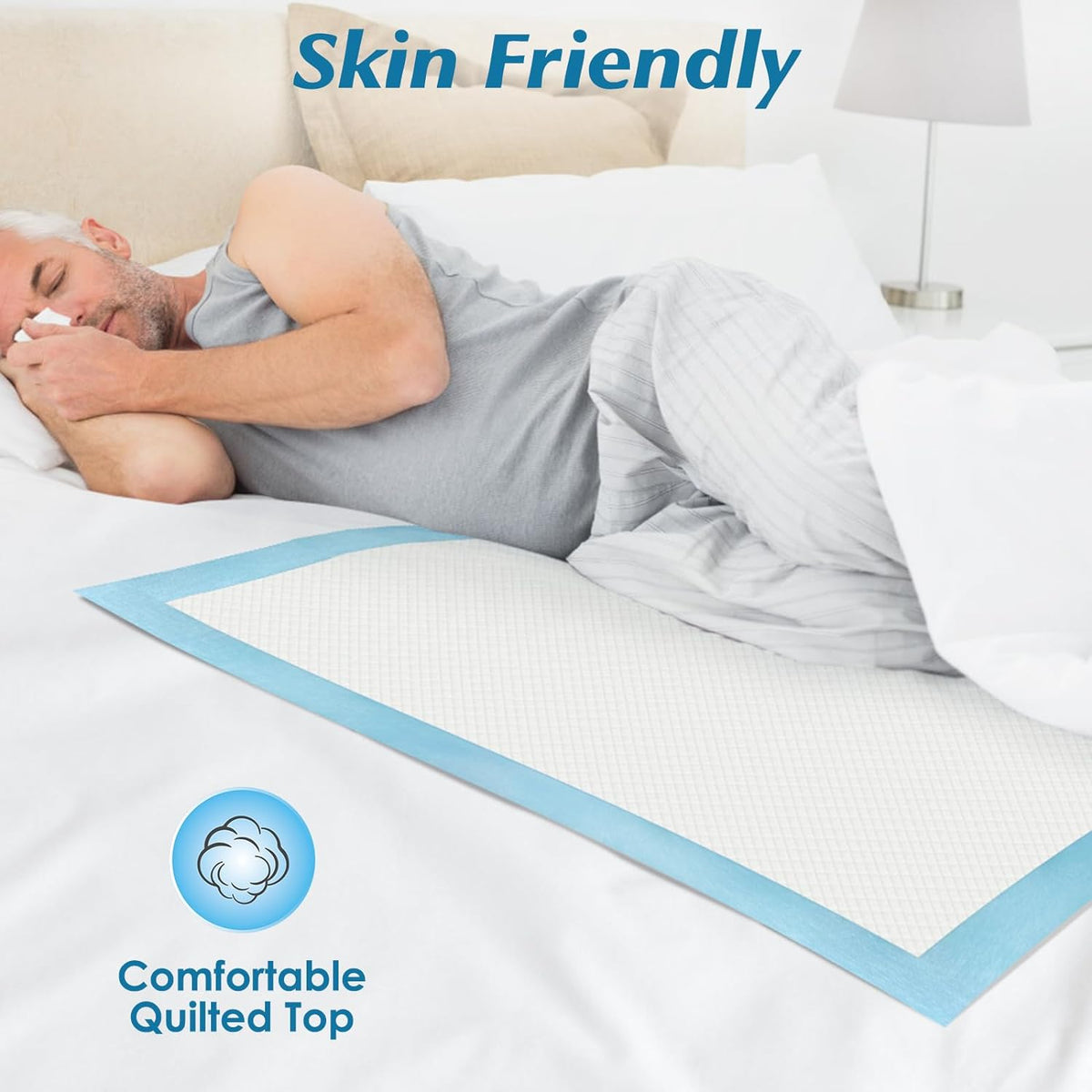 50 Count 30” x 36” Super Absorbency Disposable Underpads | Leakproof Quick Drying, Baby Puppy & Adults Bed Pads Disposable Adults, Dog Pee Pads Extra Large, XXL Incontinence Pads