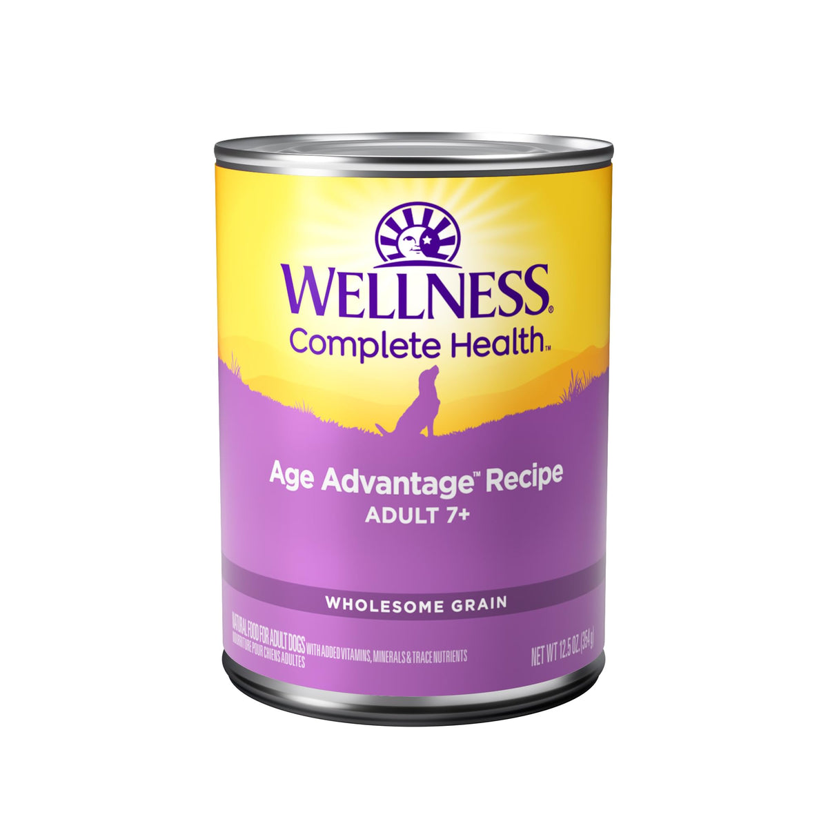 Wellness Complete Health Pate Variety Pack Adult Canned Wet Dog Food, Wholesome Grains, Natural, 12.5 oz, Pack of 6 Cans
