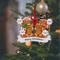 Family of 4 Gingerbread Christmas Ornament Personalized for Grandparents, Kids, Friends