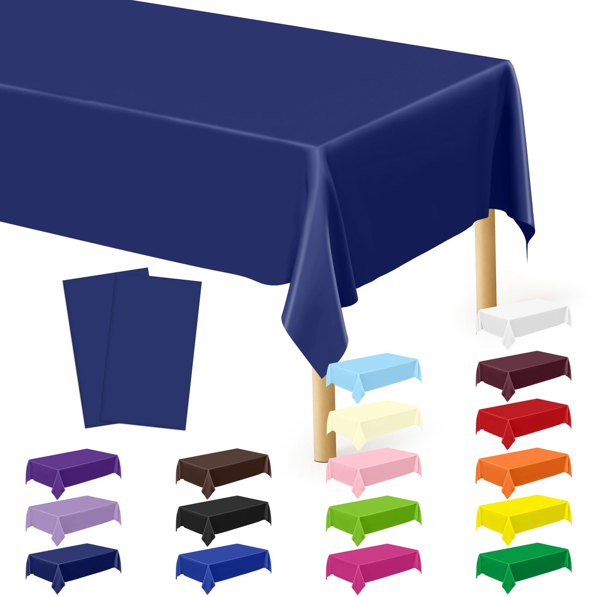 3 Pack Thanksgiving Tablecloths, 108" x 54" Disposable Turkey Table Cloth