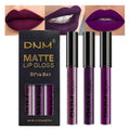 evpct 3Pcs Dark Red Purple Plum Matte Liquid Lipstick Sets for Women Matte Lip Stain Long Lasting Waterproof, Burgundy Blood Blue Red lipstick, Black Cherry Maroon Gothic 24 Hours Magic Lipsticks