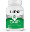 LIPO Balance Support Supplement for Dizziness & Vertigo - Inner Ear Health & Circulation Formula with Ginkgo Biloba, Vitamin D & B Complex - Supports Balance & Stability - 30 Ct