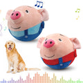Interactive Dog Toys,2024 New Active Moving Pet Plush Toy,Squeaky Moving Dog Ball Toy,Rechargeable Puppy Toys to Keep Them Busy,Washable Pig Plush Toys(Red Pig)