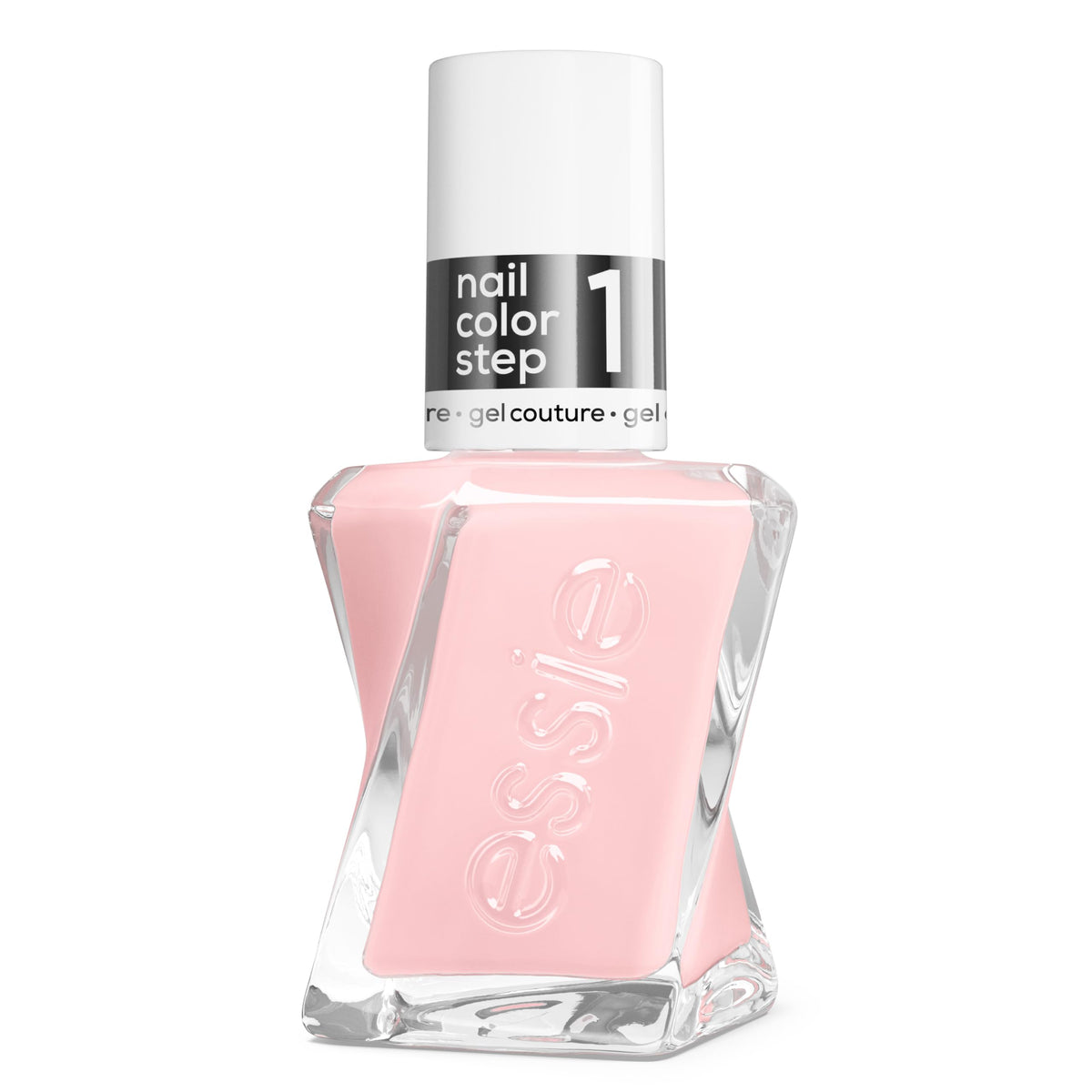 Essie Gel Couture Long-Lasting Nail Polish, Vegan, Clear, Shiny Top Coat, 0.46 fl oz