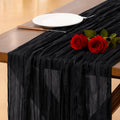 Fall Table Runner Terracotta Cheesecloth Boho Wedding Thanksgiving Decor