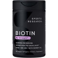 Sports Research® Biotin 5,000mcg with Organic Coconut Oil - Biotin (Vitamin B7) for Healthy Skin and Hair Support* - for Women and Men - Vegan, Non-GMO, Gluten & Soy-Free - 120 Veggie Softgels