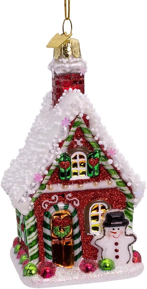 Kurt Adler 4.25-inch Noble Gems™ Gingerbread House Ornament