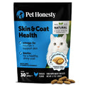 Cat Skin & Coat Supplement Crunchy Creamy Chews - Salmon Oil for Cats Omega 3 Itchy Dry Skin Relief - Feline Shedding Control - Biotin Vitamins for Indoor Cats Shiny Soft Coat (90-Day Supply)