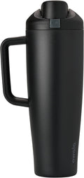 Owala FreeSip Tumbler Insulated Stainless Steel Water Bottle with Built-in Straw and Side Handle, For Travel, Work, School, and Sports, 40oz, BPA Free, Leak Proof, Strawberry Fields