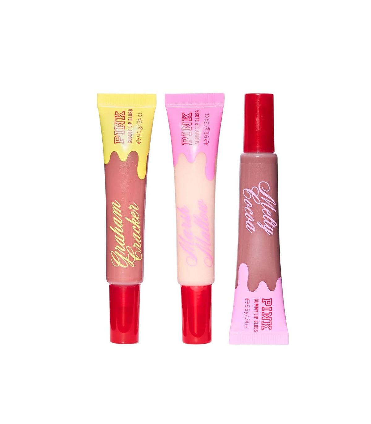 Victoria's Secret PINK 3 piece Lip Oil Gift Set, Flavored Gloss for Women