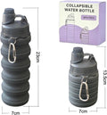 Collapsible Water Bottles Travel water bottle Sports Portable Sport Water Bottle Reusable Water Bottles comes with mountaineering Buckle 500ml silicone Water-proof camping water bottle