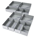 DIMJ Drawer Organizer Clothes, 12 Pack Dresser Organizer, Foldable Closet Organizers and Storage, Fabric Dresser Bins, Drawer Dividers for Nursery, Baby Clothes, Underwears, Sock (Beige)