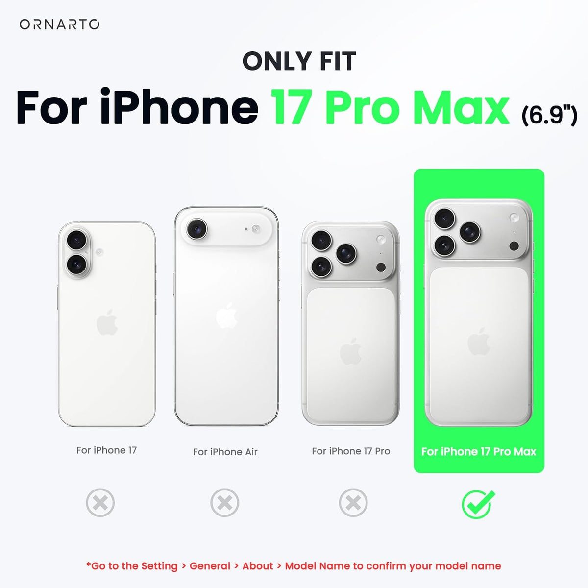 ORNARTO for iPhone 17 Pro Max Case, Liquid Silicone, Chalk Pink