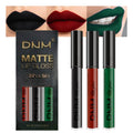 evpct 3Pcs Dark Ruby Fire Red Matte Liquid Lipstick Lip Stain Lipgloss sets for Women 24 Hour Red Matte Lipstick Long Lasting Smudge Proof