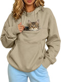 Pet Pouch Hoodie Cat Carrier Hoodies Dog Sweatshirts With Zipper Pockets