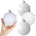 Rose Red 4.0" Large Christmas Balls - Christmas Tree Decoration Ornaments Shatterproof Hanging Balls for Birthday Halloween Holiday Wedding Decorations Set of 4pcs