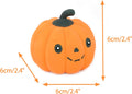CHIWAVA 3PCS 2.4" Squeak Halloween Pumpkin Latex Dog Toy Set for Small Dogs | Interactive Puppy Toys for Indoor & Outdoor Fetch and Throw, Squeeze Squeak Play, Holiday Gift