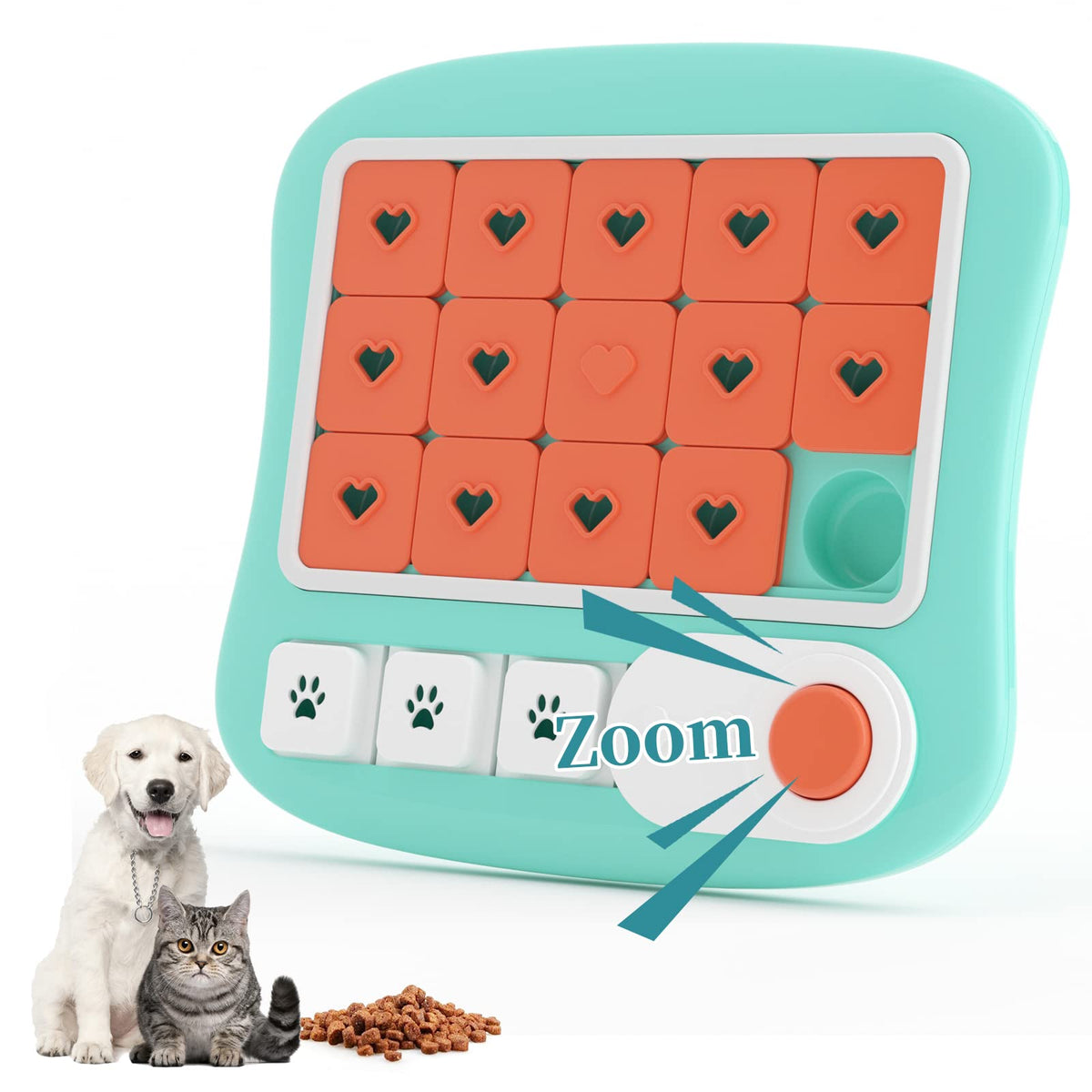 PETSTA Dog Puzzle Toys, Treat Dispensing Dog Enrichment Toys for IQ Training and Brain Stimulation, Interactive Mentally Stimulating Toys as Gifts for Puppies, Cats, Dogs